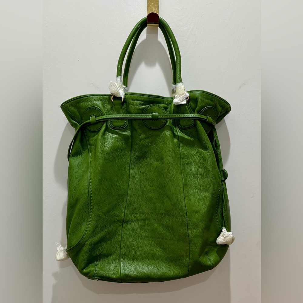 Isaac Mizrahi 3 Piece Green Leather Bag NWT - Picture 4 of 8